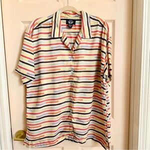 Colorful striped dockers button up
